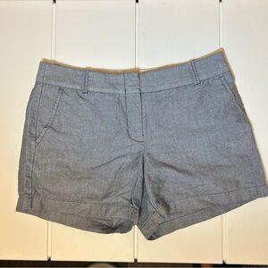 J. Crew Chino Shorts Light Blue Chambray Stretch Size 6